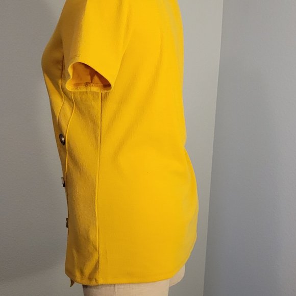 NAIF WOMENS  GOLDEN YELLOW SHORT SLEEVE TOP - Picture 7 of 11